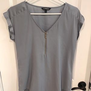 Slate Gray Zip Top